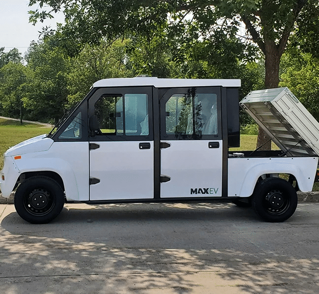 Max Ev Seater Low Speed Vehicle Lsv With Tilt Bed - Stringfellow Inc. stg